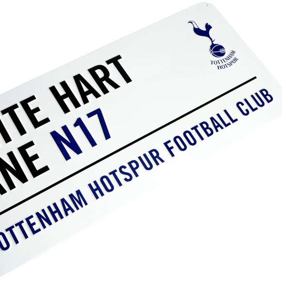 Tottenham Hotspur FC White 'White Hart Lane' Metal Street Sign - Picture 2 of 2